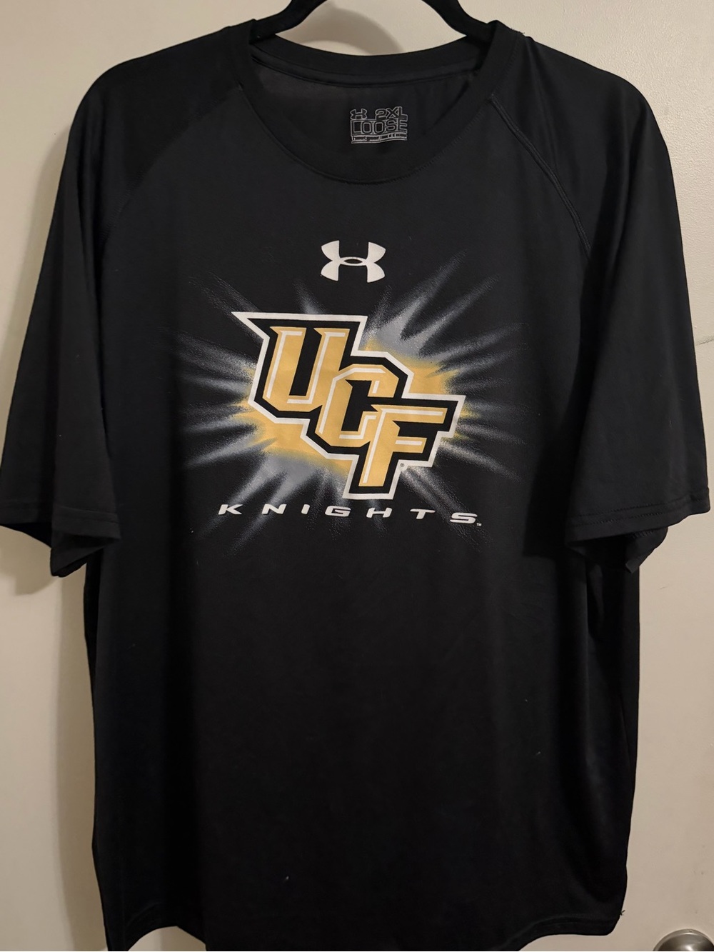 Under Armour Black UCF Knights Performance Tee with Gold Logo